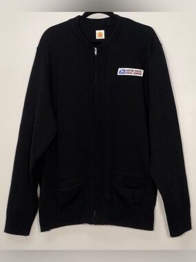 United States Postal Service Navy Zip Cardigan Sweater